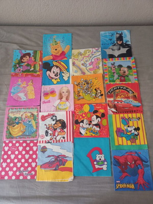 18 children's napkins, assorted designs, pack