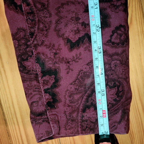 Paisley print skinny trousers used, H&M, size S