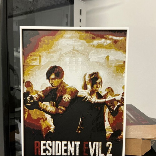 Resident Evil 2 Remake decorative new with Leon and Claire