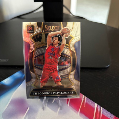 Theodoros Papaloukas 2025-26 Panini Select EuroLeague Concourse Silver Prizm card near mint
