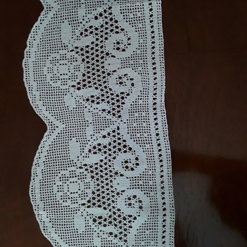 Lace curtain trim white 22cm x 2.20m new