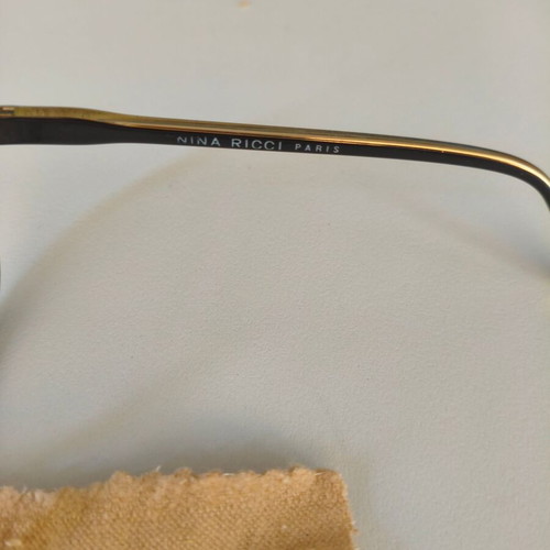Nina Ricci Vintage 1970s Handmade Glasses like new, black and gold