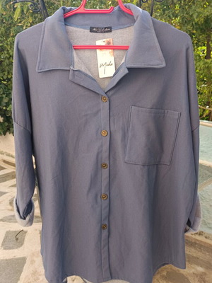 Shirt with fleece lining 70% viscose one size new