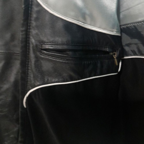 Leather men's jacket Bossini like new, black, size 46