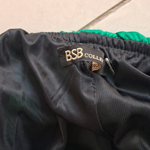 Midi dress satin with inner lining, green and black, like new, BSB