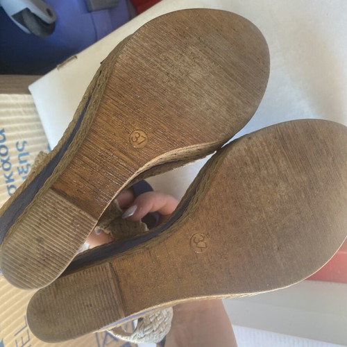 Platform sandals like new, size 37, blue