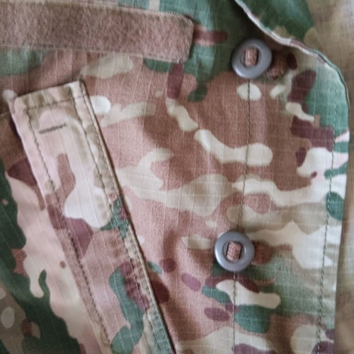 Military camouflage uniform set used, size extra large with pockets
