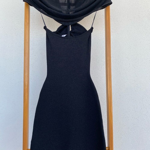 Zara knit mini black dress new