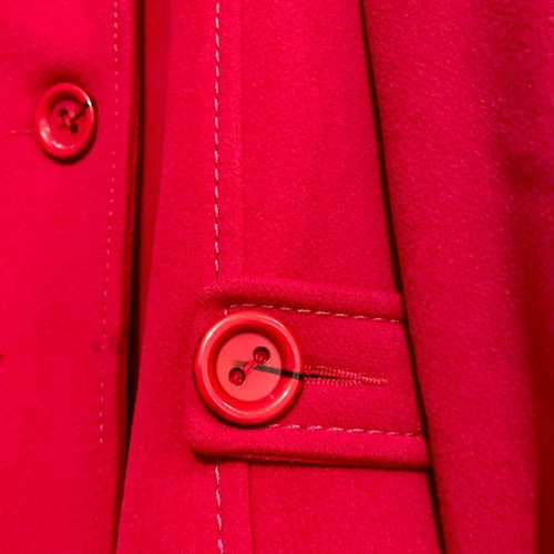 Figure red women's coat like new, medium size XL