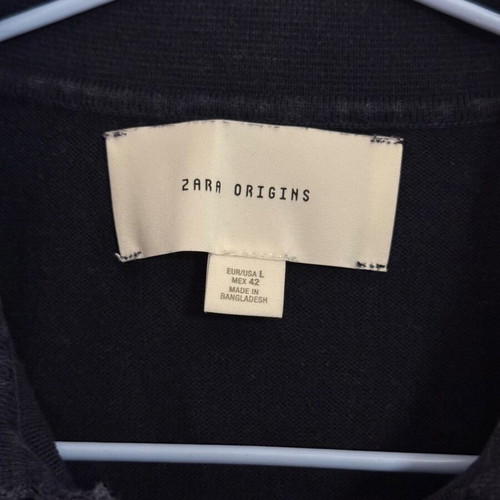 Zara Origins T-Shirt Large used, navy cotton slim fit