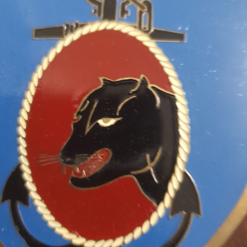 Wooden plaque with A/T Panther naval emblem