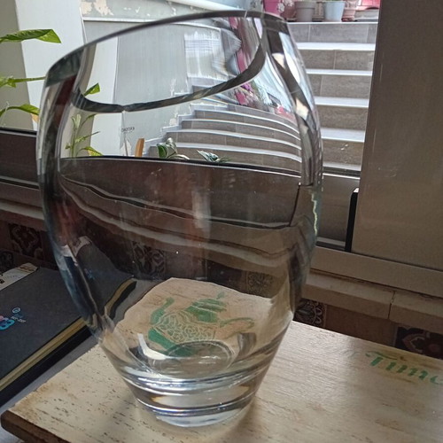 KROSNO Poland crystal vase like new, 23 cm height