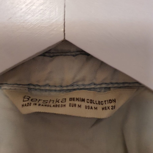 Denim sleeveless top Bershka like new, turquoise, size M