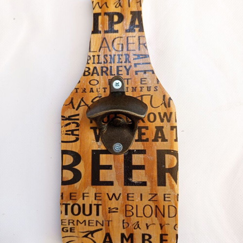 Wooden Bottle Opener 28 cm height.