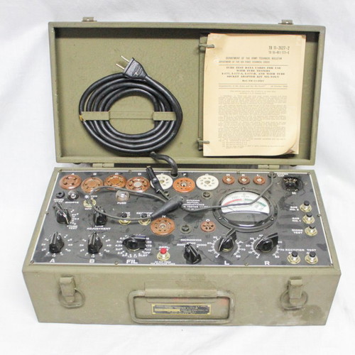 1944 U.S Army Tube Tester I-177-B used military tube testing device