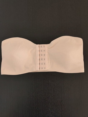 Strapless bandeau bra size L new, beige