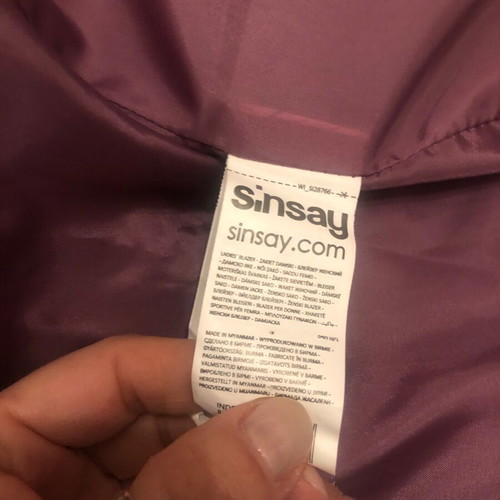 Sinsay oversized jacket in dusty purple like new