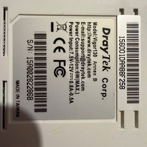 DrayTek Vigor 130 (Annex B) new VDSL2/ADSL2+ modem