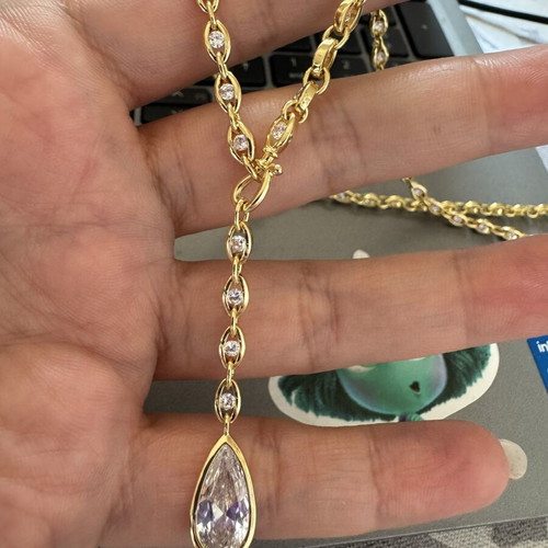 APM Monaco sterling silver necklace with colorful bear charms