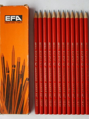 Efa Eberhard Faber 12 γκρι μολύβια 227 Weich δεκαετίας '80 καινούργια