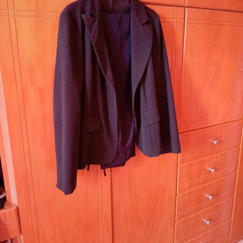 Women's suit set like new, black, jacket and pants