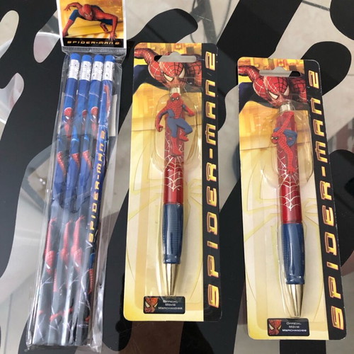 Spider-Man 2 Movie school set 4 pencils and 2 pens new Marvel Comics