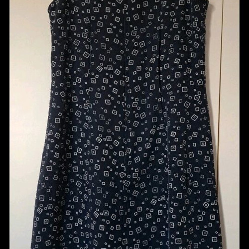 Dress with straps like new, size S, white and blue