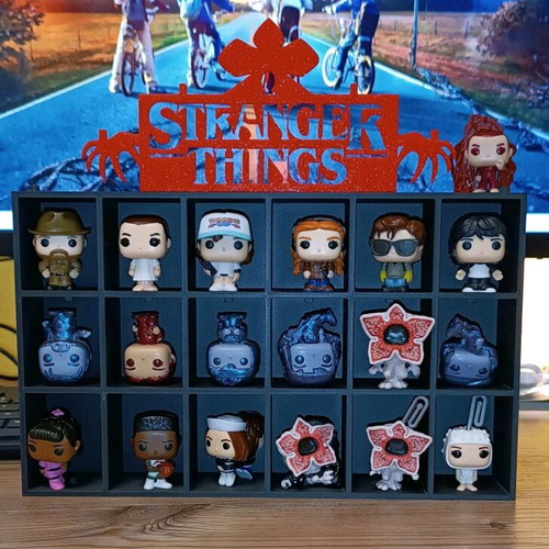 Stranger Things Kinder Funko Pop Display Stand like new, 24 slots