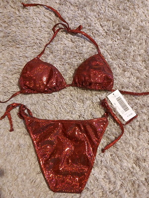 Bikini red medium with padding new
