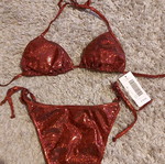 Bikini red medium with padding new