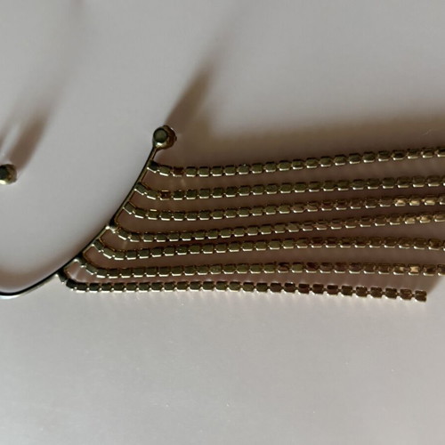 Statement Ear Cuff with Hanging Rhinestone Tassels used