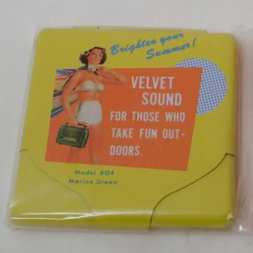 Vintage Reisenthel Programm München cigarette case new, yellow