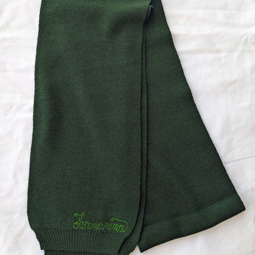 Fornarina wool green scarf new with strass design