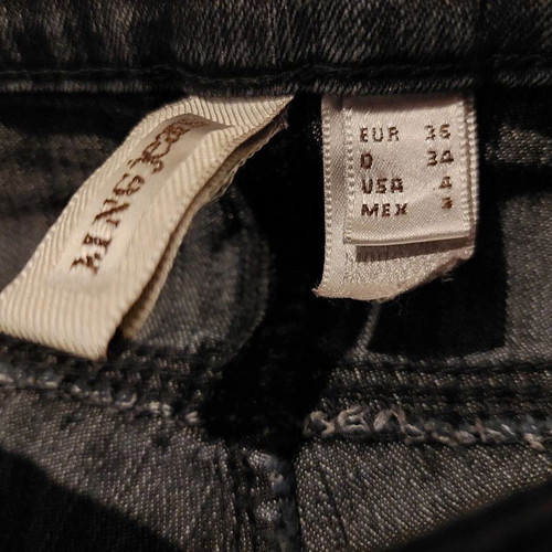 MNG Jeans Bianca Vintage women's pants used, black gray, size 36