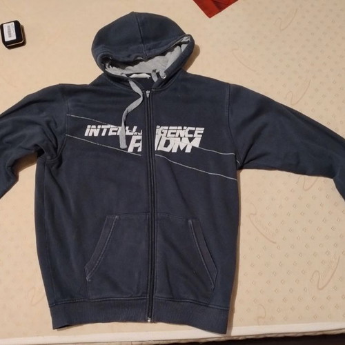 Admiral jacket with hood like new, size Large, black