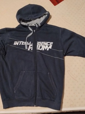 Admiral jacket with hood like new, size Large, black