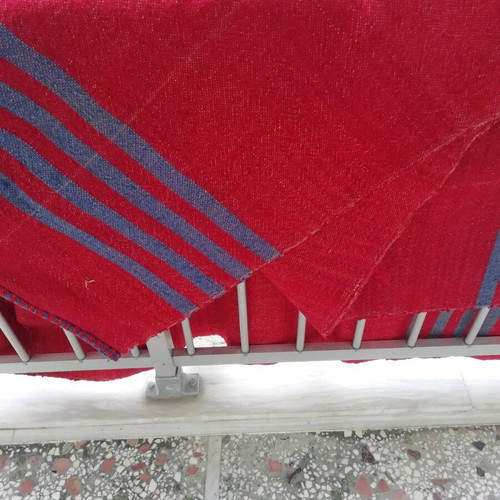 Woolen Loom-Woven Textile like new, 140x188 cm