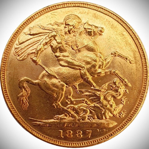 Queen Victoria Gold Sovereign 24K Plated Coin Replica 1887