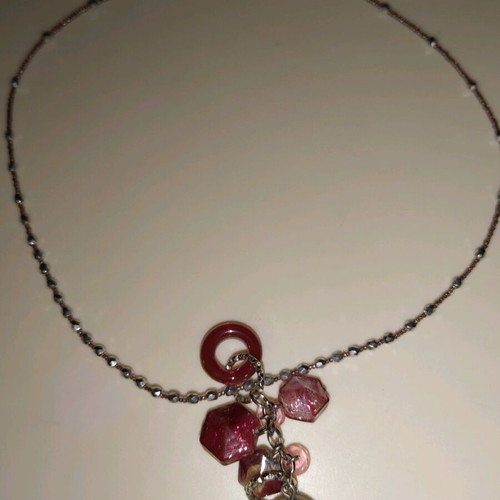 Antica Murrina necklace like new with Murano glass beads pink