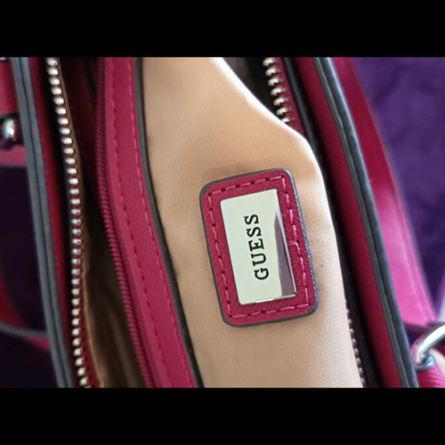 Guess handbag and crossbody bag with chain, pink