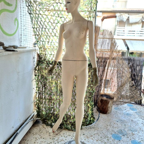 Vintage display mannequin used with metal base, 70s-80s style