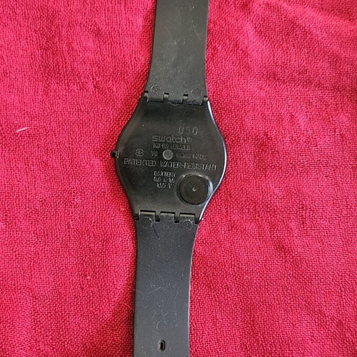 Swatch Flattention Skin Silicon watch 1999 used, black