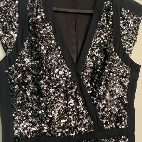 French Connection evening dress with rhinestones like new, black, size S