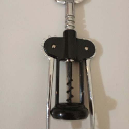 Metal corkscrew wine opener like new