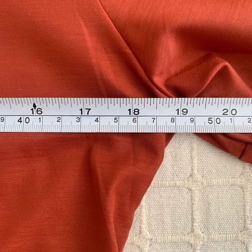 70s Shirt used, M/L, brown and red, stiff fabric