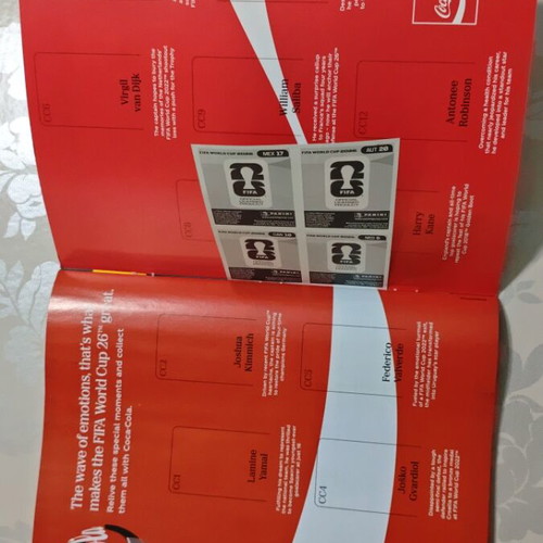 Panini 2026 World Cup sticker album new with 6 bonus stickers