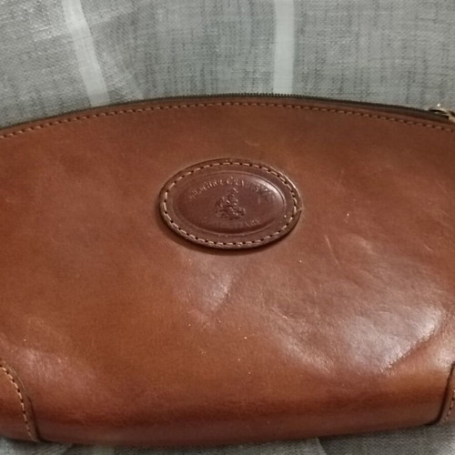 Leather mini purse Aldo used, brown