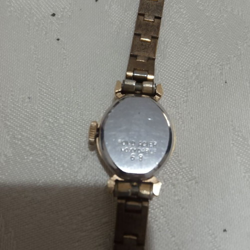 Fludo wristwatch used, women's, wind-up, gold color, steel 1000