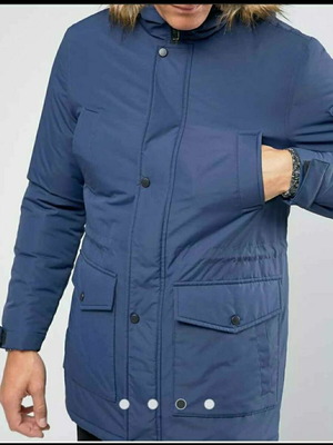 Parka jacket ASOS size small blue like new