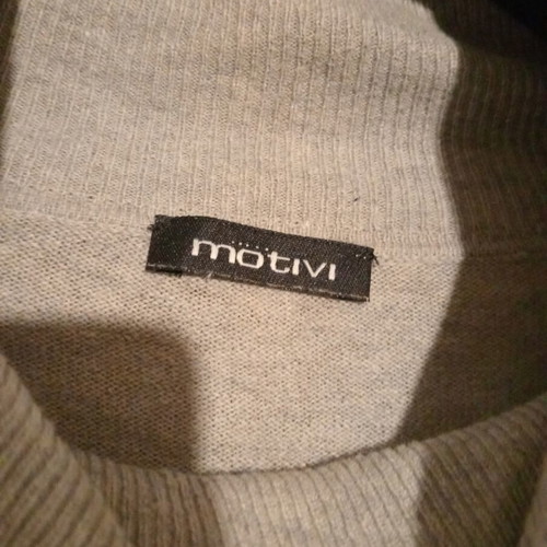 Motivi short-sleeve knit sweater, gray, size M, 5% cashmere